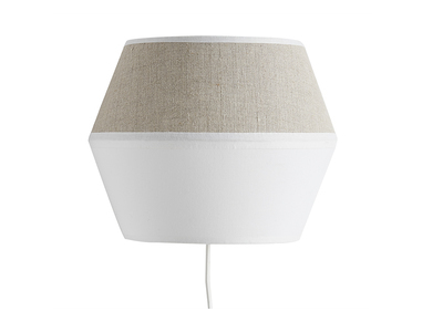 Applique en coton blanc et lin naturel CONIE