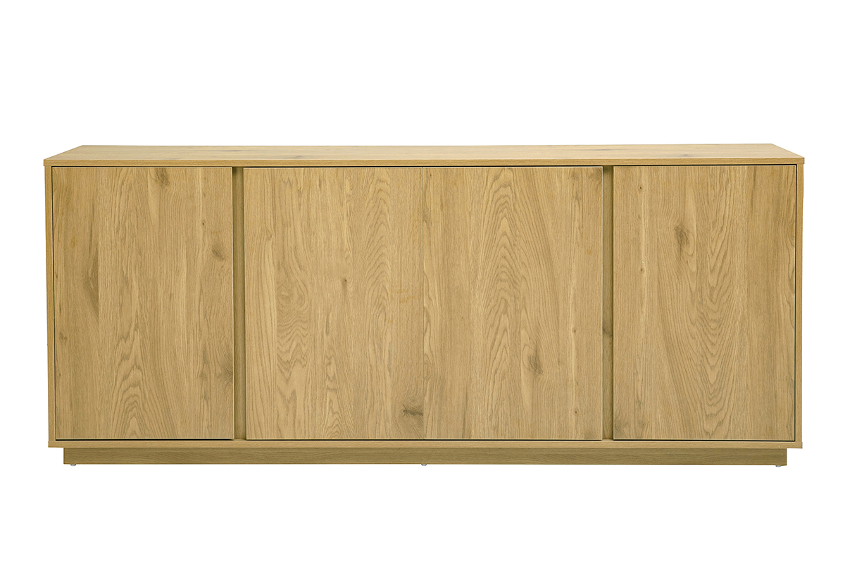 Buffet scandinave en bois de ch�ne, 4 portes, vue de face, longueur 180 cm