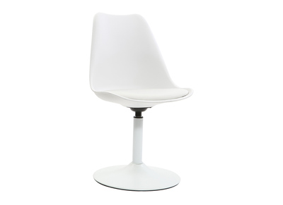 Chaise design pivotant blanc mat STEEVY V2