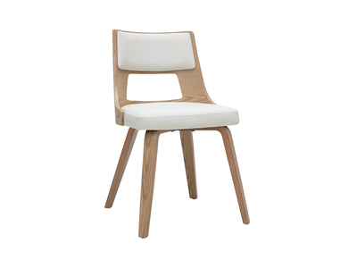 Chaise scandinave blanc et bois clair GARBO