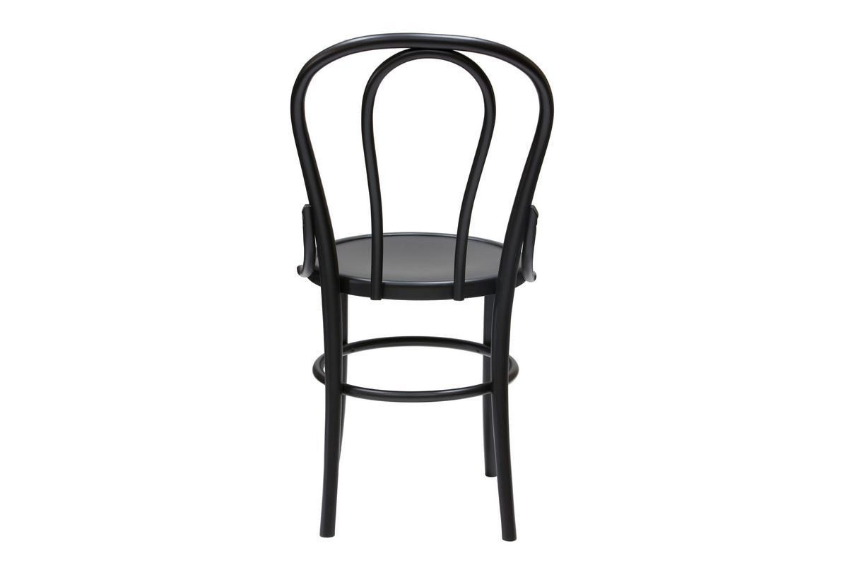 Chaises bistrot bois massif noir (lot de 2) PRUNE