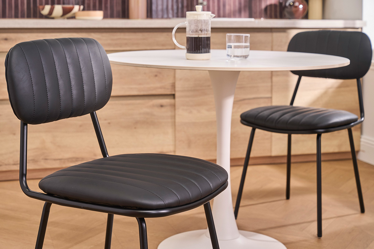 Chaises vintages noires (lot de 2) GALWAY