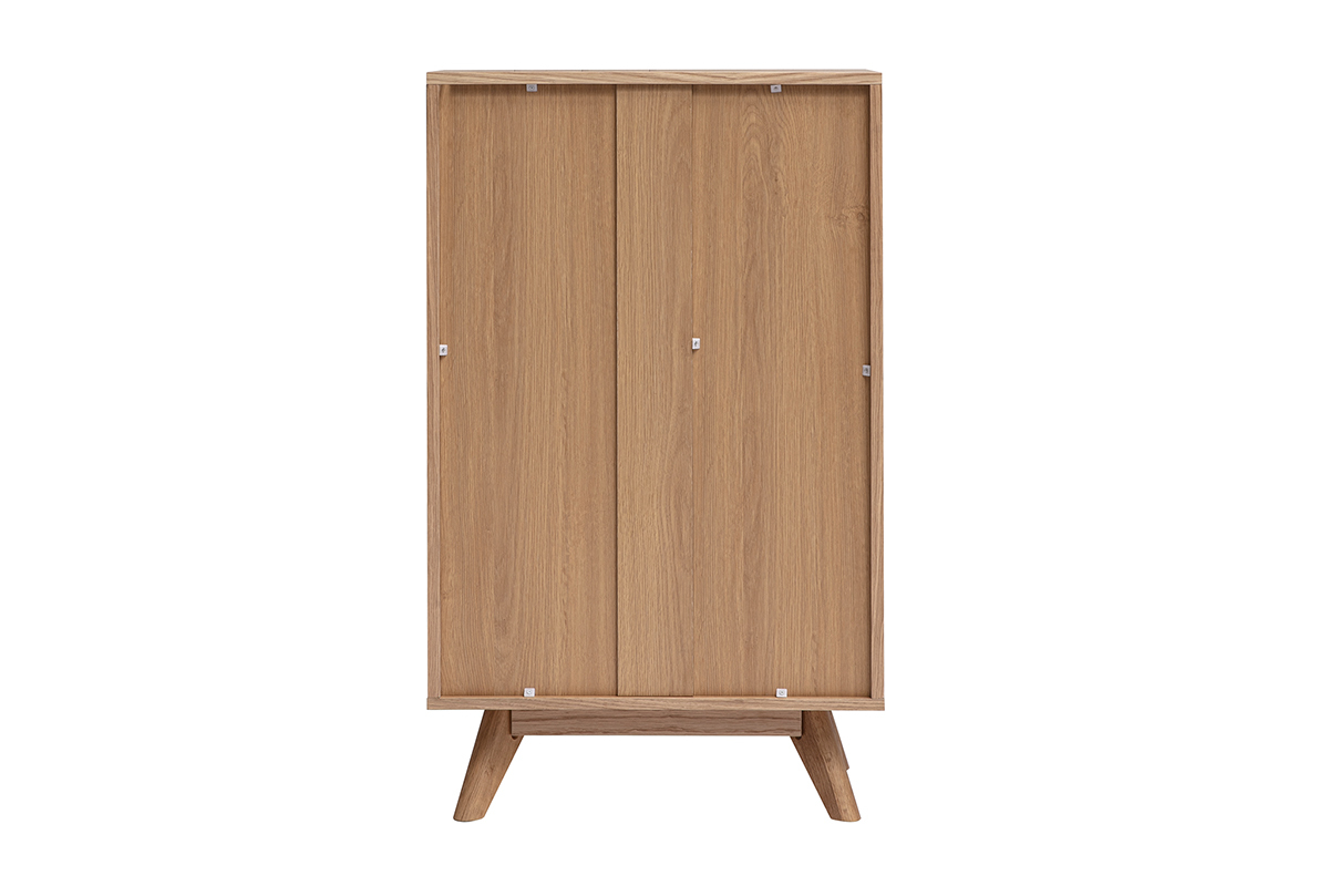 Commode chiffonnier scandinave HELIA en bois vue de dos.