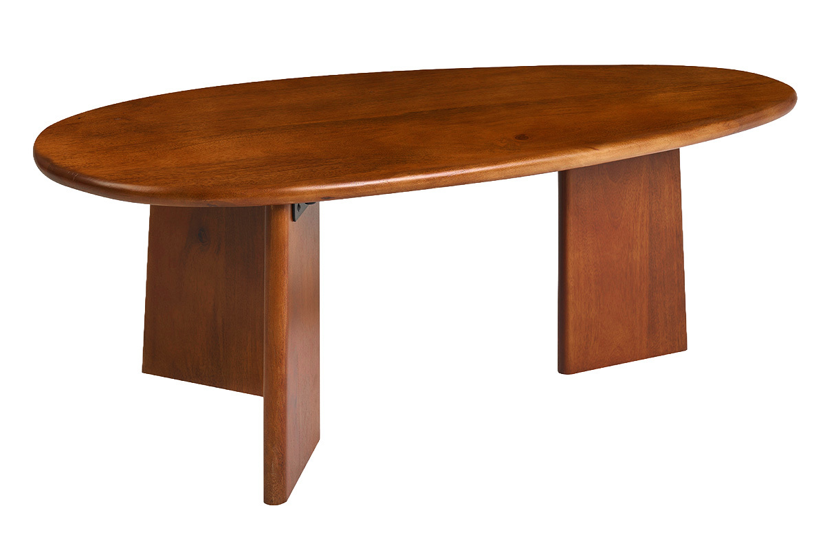 Table basse design en bois manguier massif teint� L100 cm WONKA