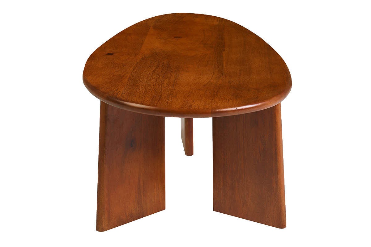 Table basse design en bois manguier massif teint� L100 cm WONKA