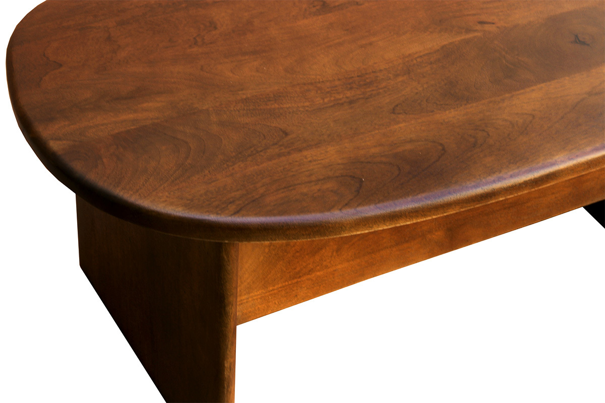 Table basse relevable design haricot avec rangement en bois manguier massif teint� L95 cm KOKOA